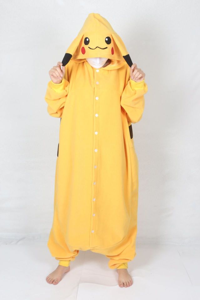 Yetişkin Kigurumi Pikachu Kostümü