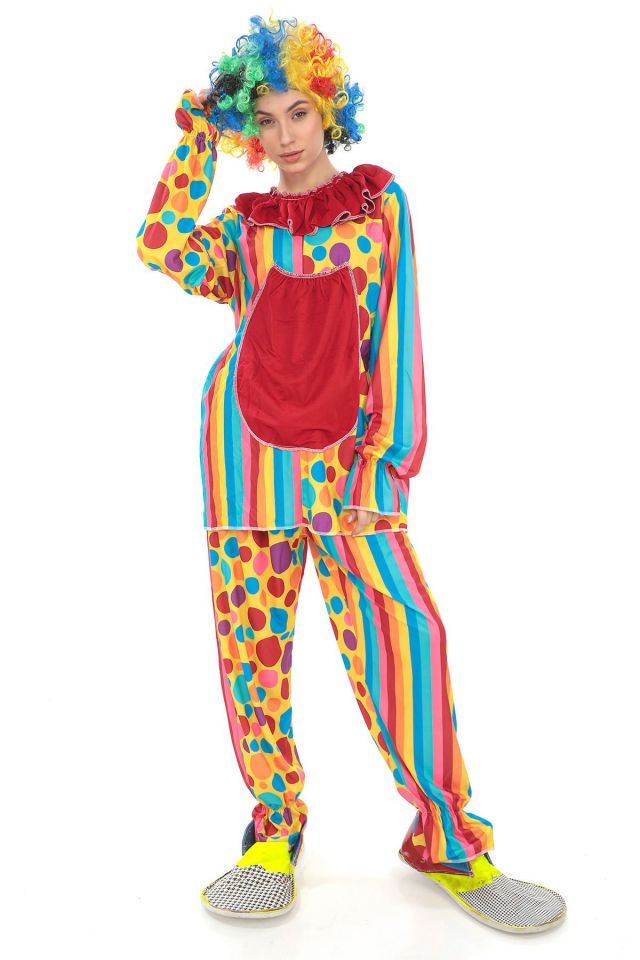 Unisex Yetişkin Palyaço Takımı