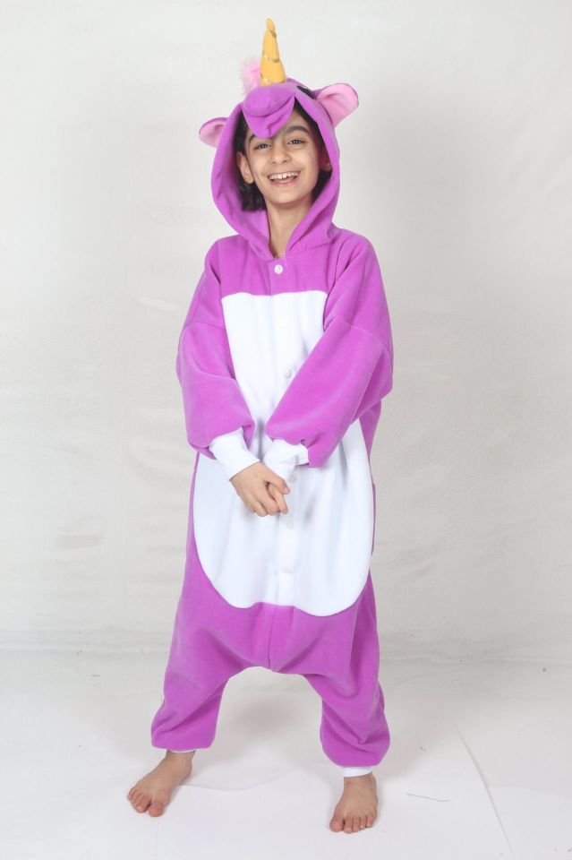 Çocuk Kigurumi Ünicorn Kostümü