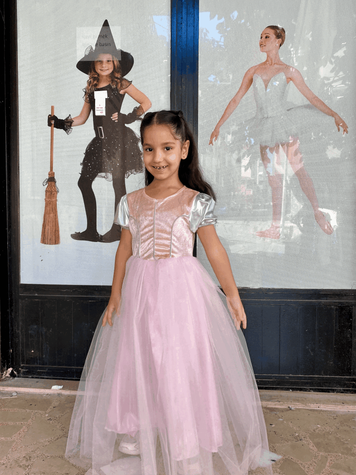 Çocuk Pembe Prenses Kostümü