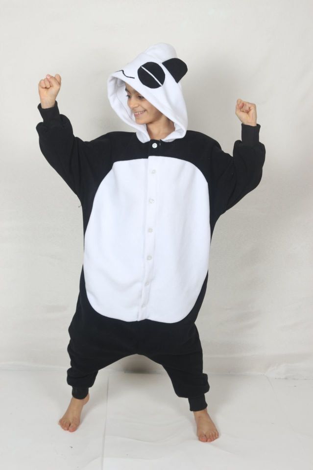 Çocuk Kigurumi Panda Kostümü 9-10 Yaş