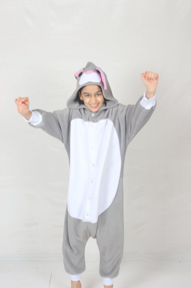 Çocuk Kigurumi Tavşan Kostümü