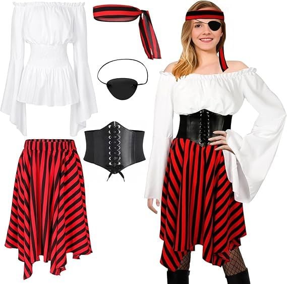 Yetişkin Kadın Korsan Kostümü