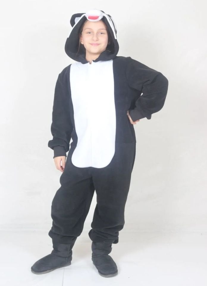 Yetişkin Siyah Köpek Kostümü Hayvan Kostüm