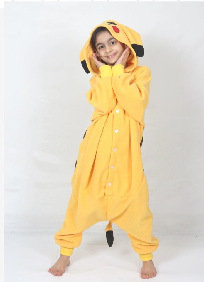 Çocuk Kigurumi Pikachu Kostümü