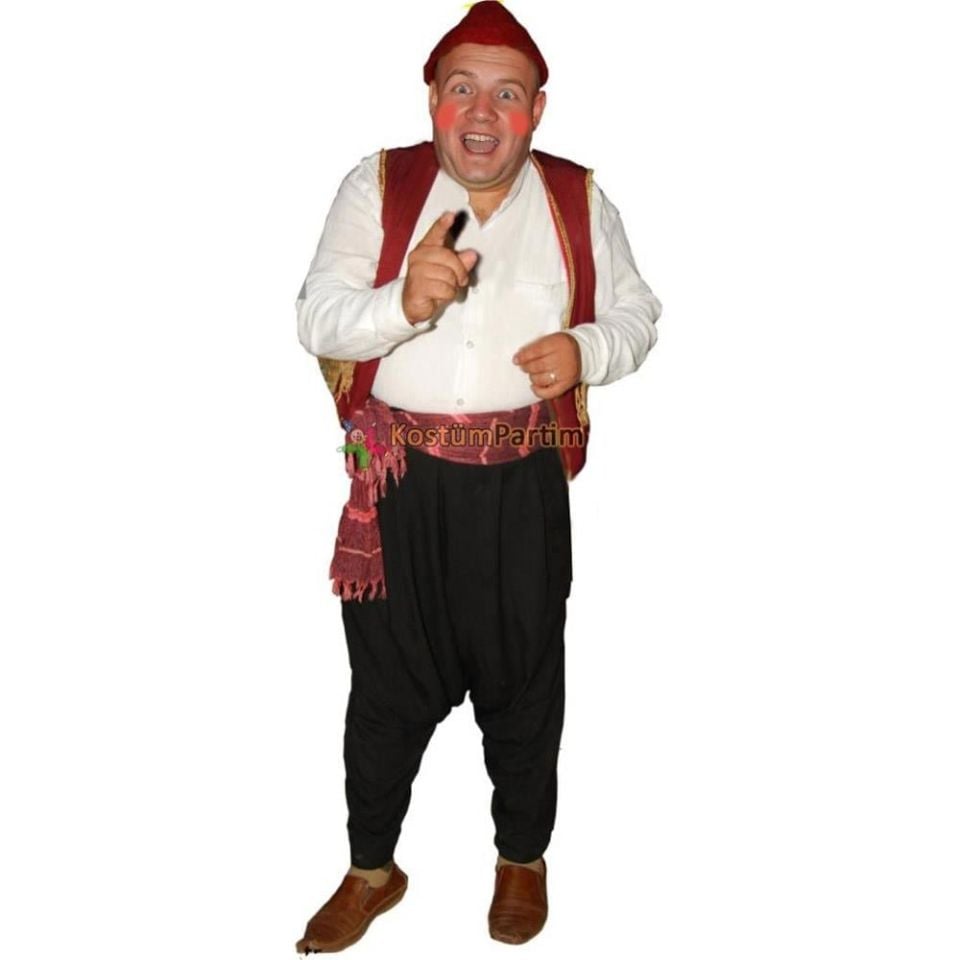 İbiş Kostümü Yetişkin Ramazan Komik Uşak Kostümü