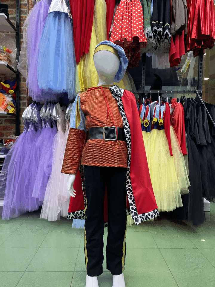 Çocuk Kırmızı Prens Kostümü